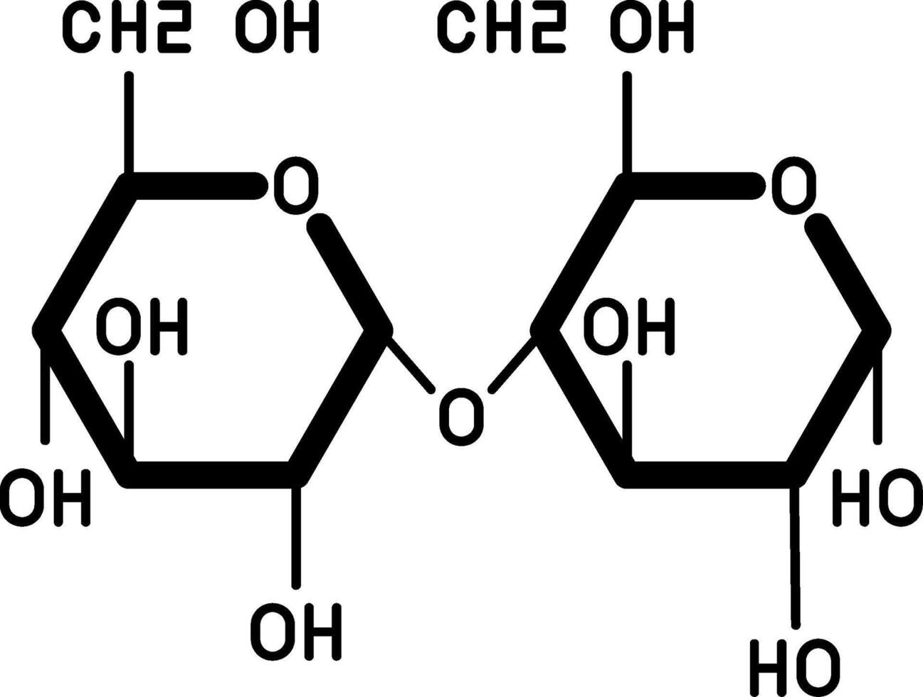 Maltose Glyph Icon vector