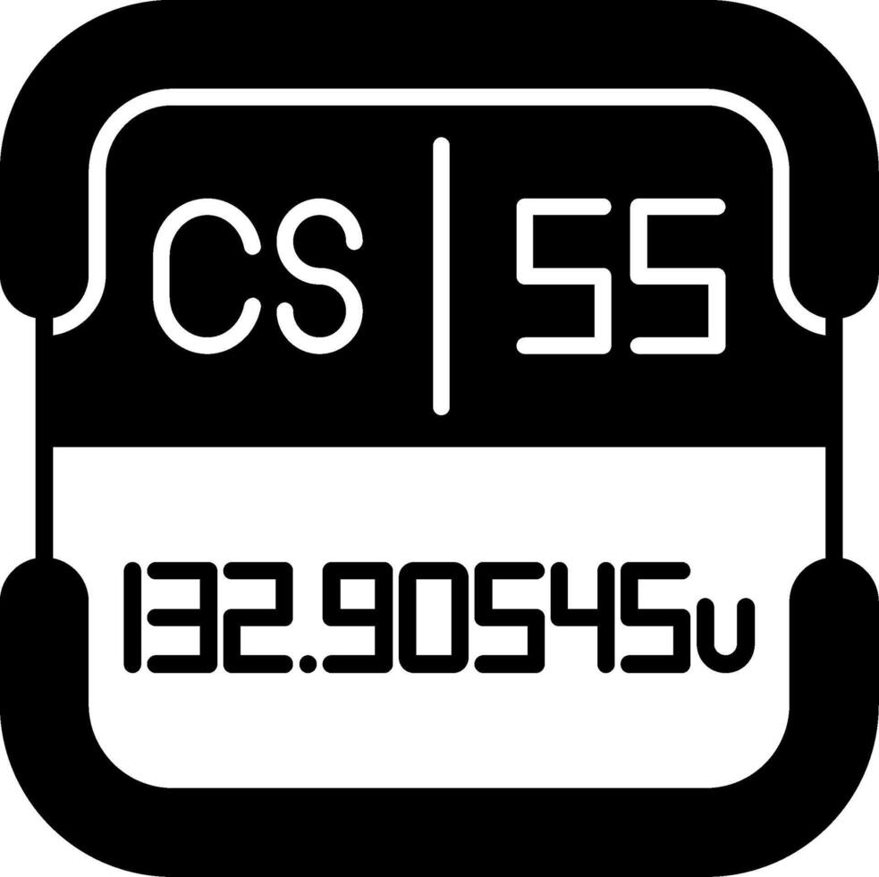 Cesium Periodic Table Element vector