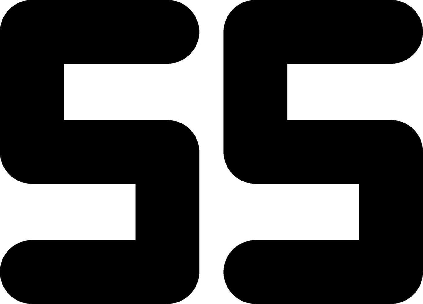 Fifty Five Glyph Icon vector