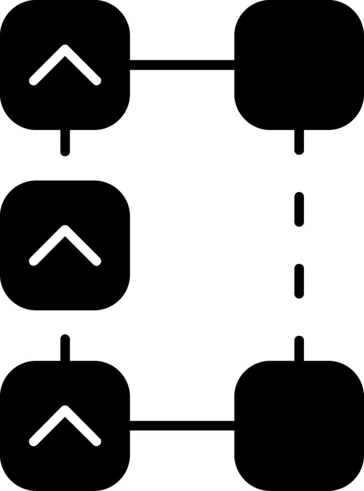 Swimlane Glyph Icon vector