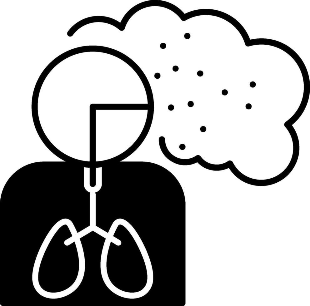 Silica Dust Glyph Icon vector