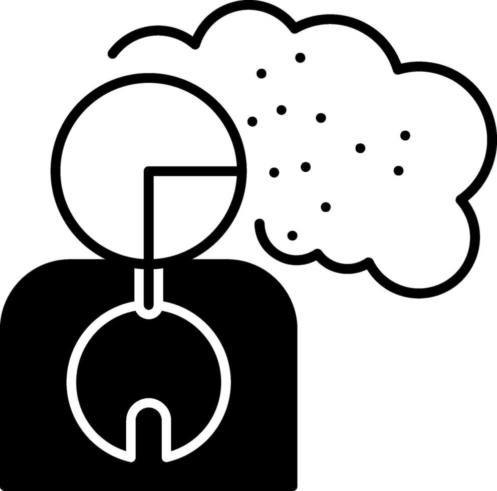 Asphyxiation Glyph Icon vector