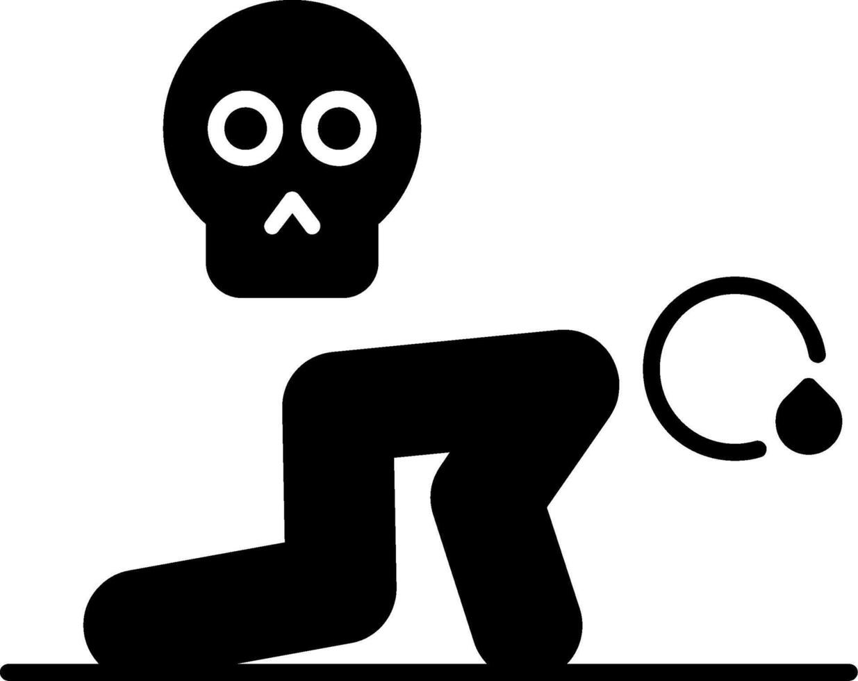 Poisoning Glyph Icon vector