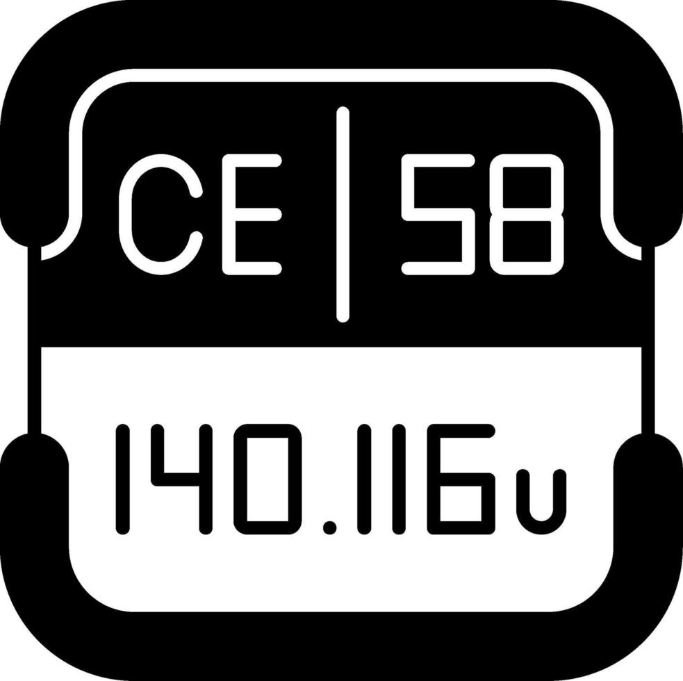 Cerium Periodic Table Element vector