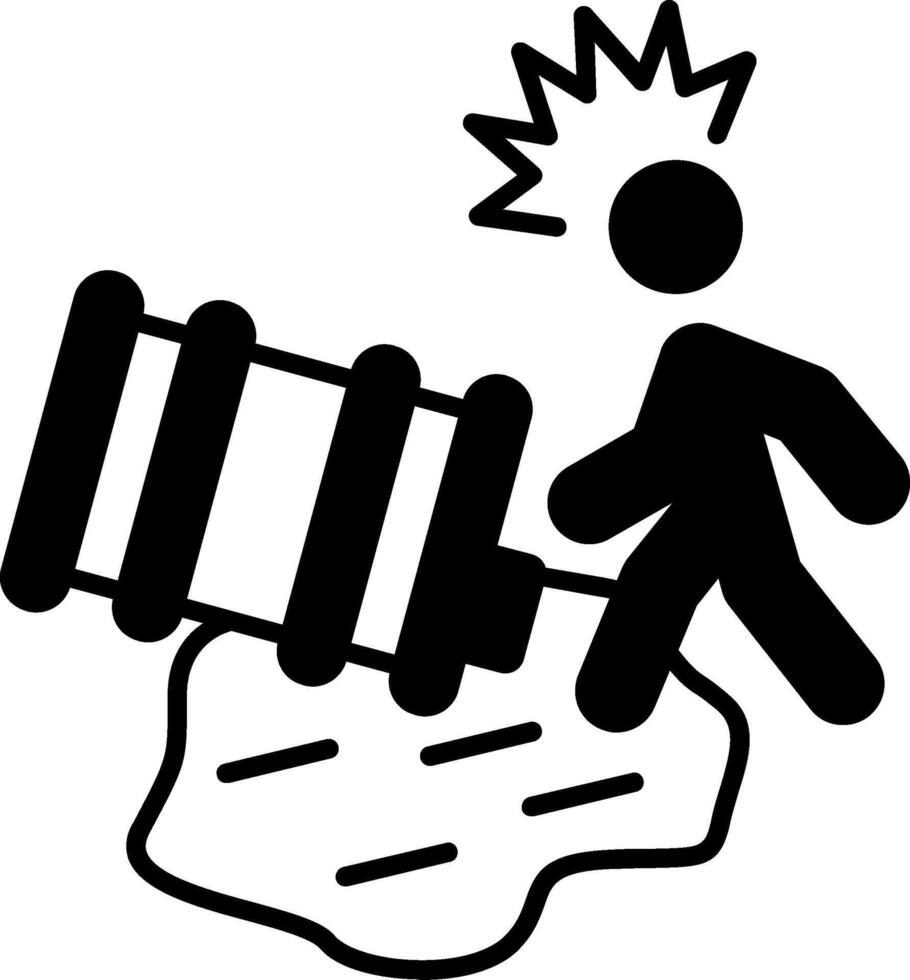 Chemical Spill Glyph Icon vector