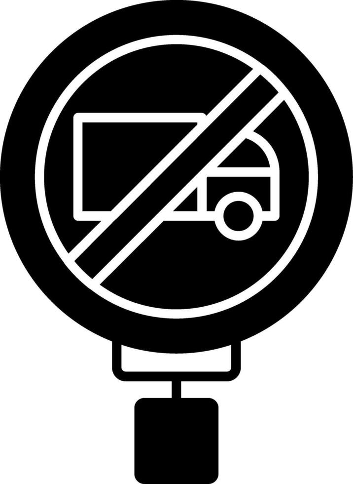 No Trucks Glyph Icon vector