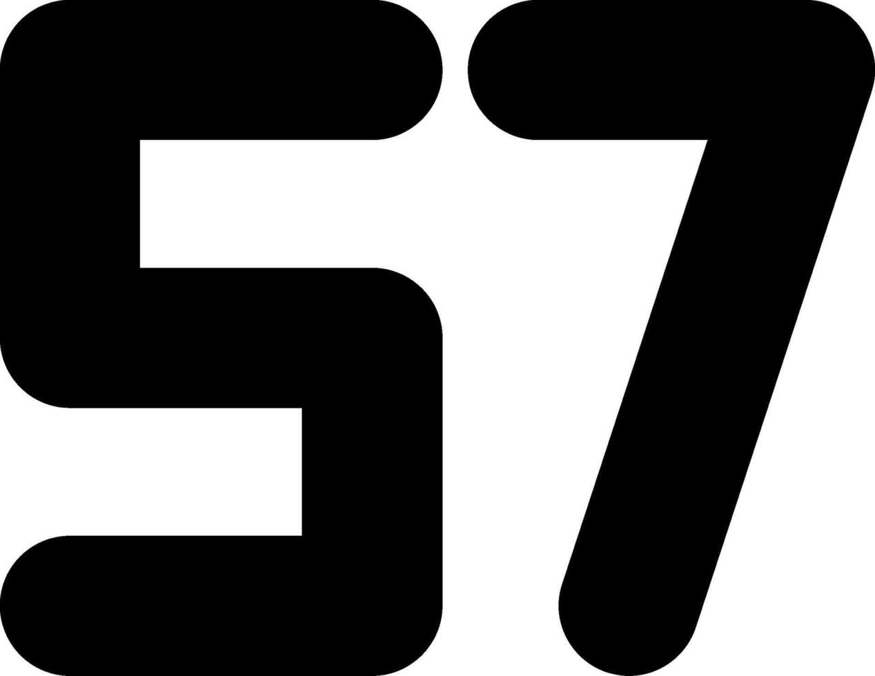 Fifty Seven Glyph Icon vector