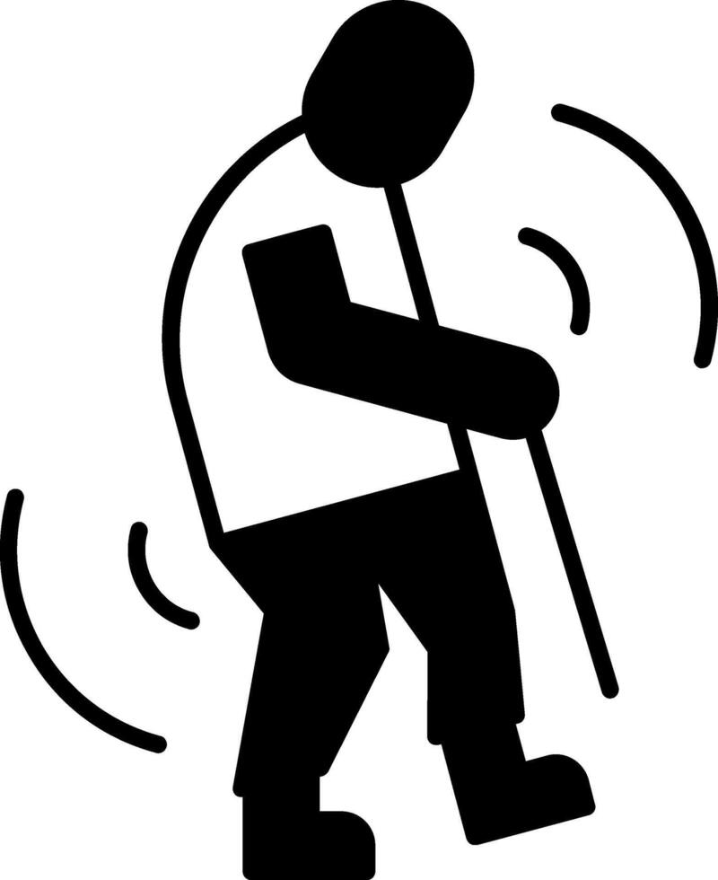 Fall Prevention Glyph Icon vector