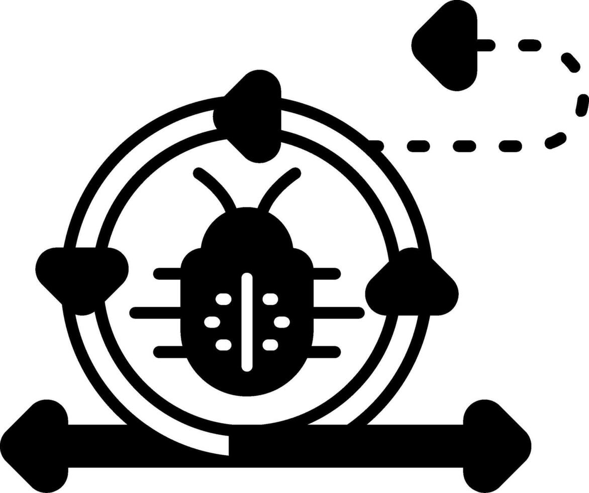 Bug Glyph Icon vector