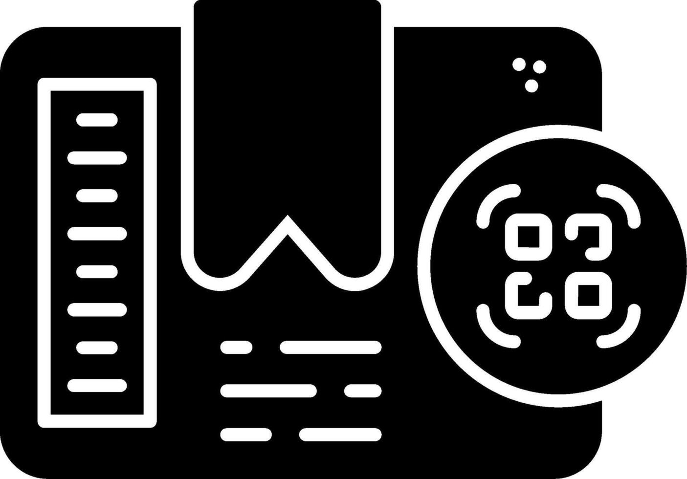 QR Code Glyph Icon vector