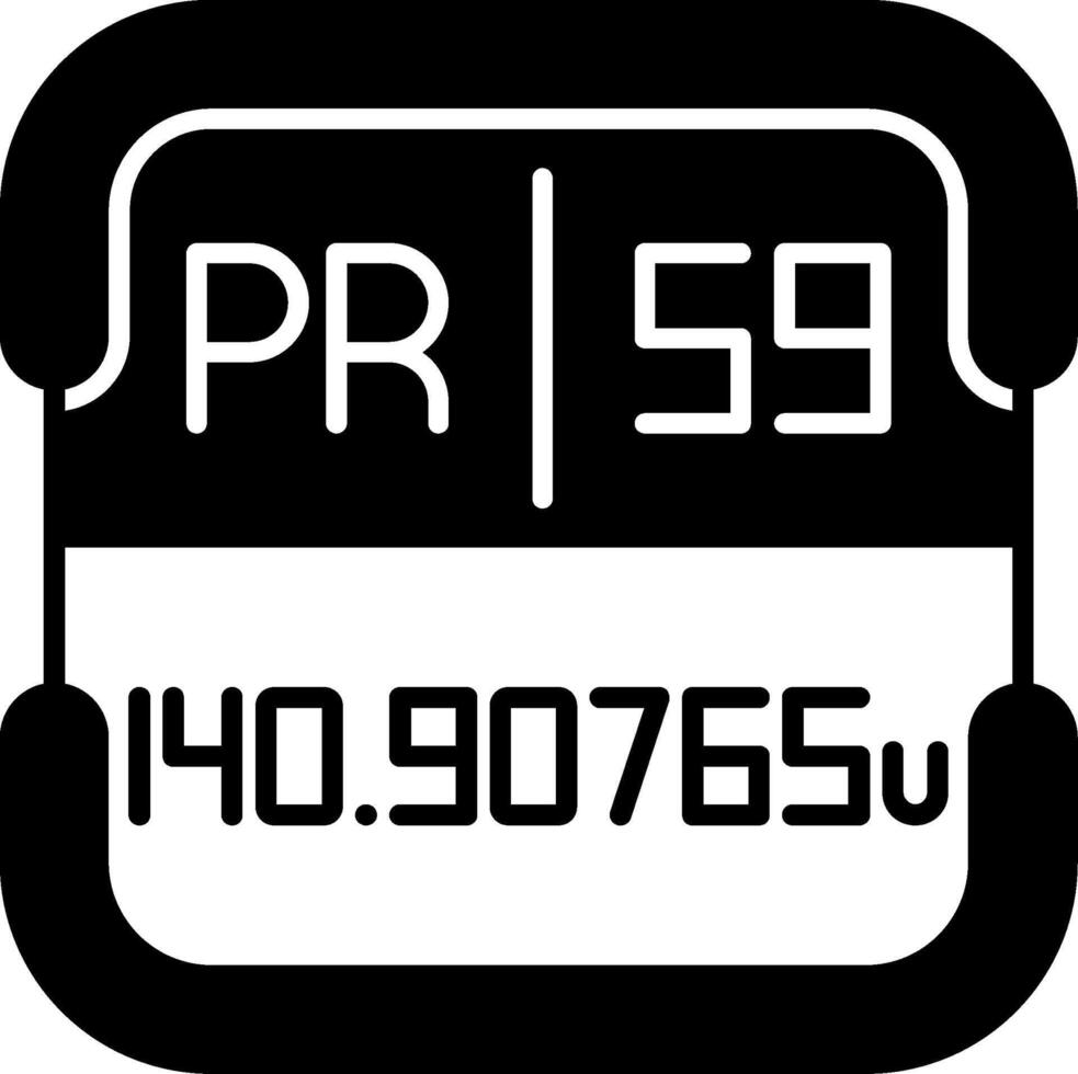 Praseodymium Periodic Table Element vector