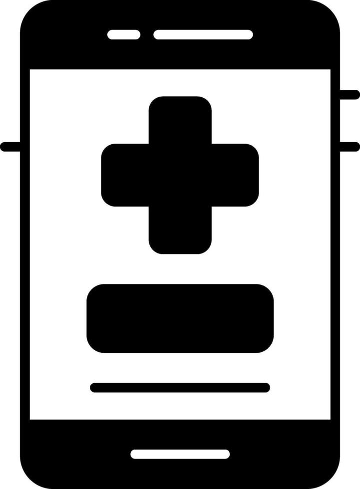 Health App Glyph Icon vector