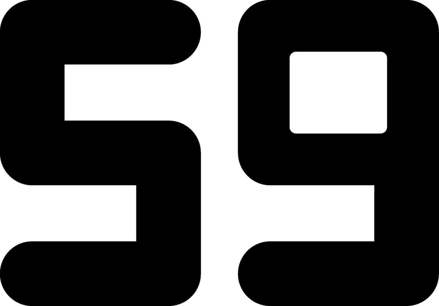 Fifty Nine Glyph Icon vector