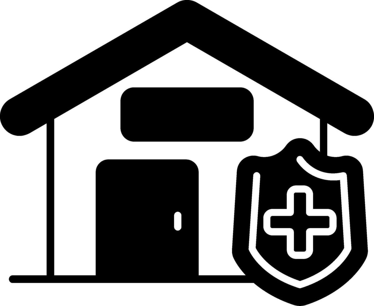 Home Safety Glyph Icon vector
