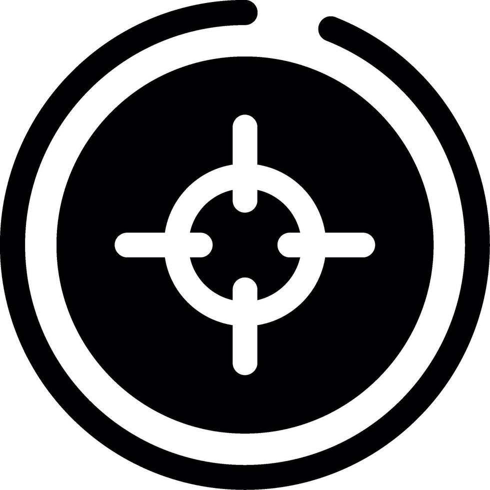 Target Glyph Icon vector