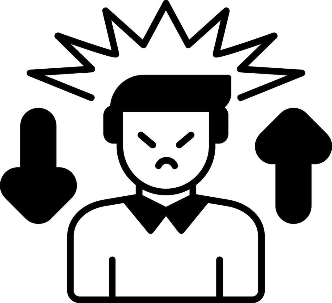 Anger Management Glyph Icon vector