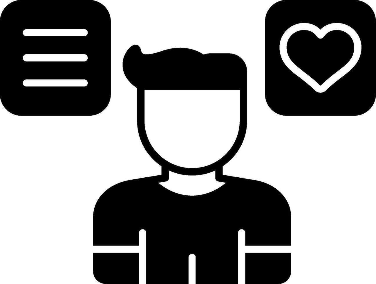 User Opinion Glyph Icon vector