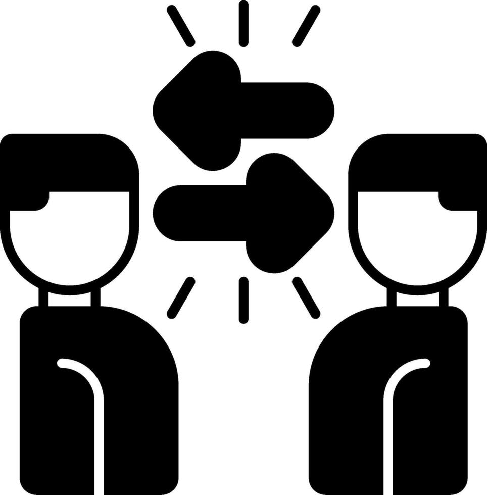 Conflict Resolution Glyph Icon vector