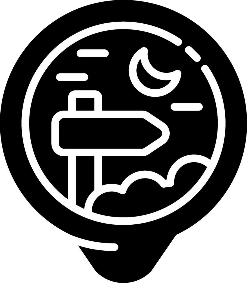 Direction Location Glyph Icon vector