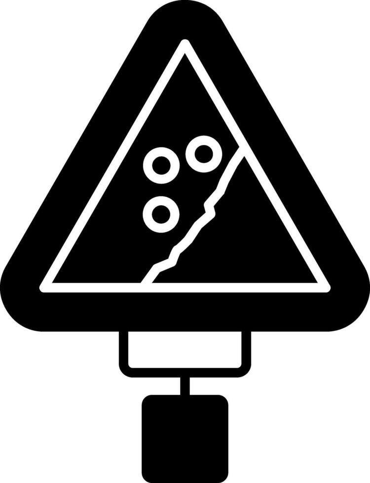 Falling Rocks Glyph Icon vector