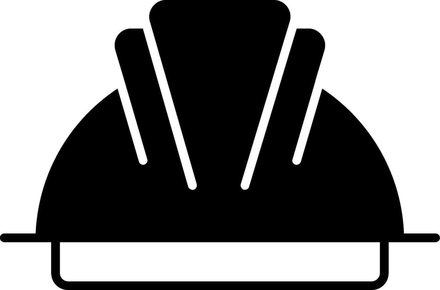 Hard Hat Glyph Icon vector