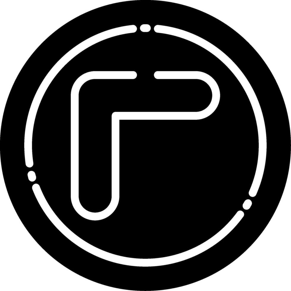 Arrowhead Up-Left Glyph Icon vector