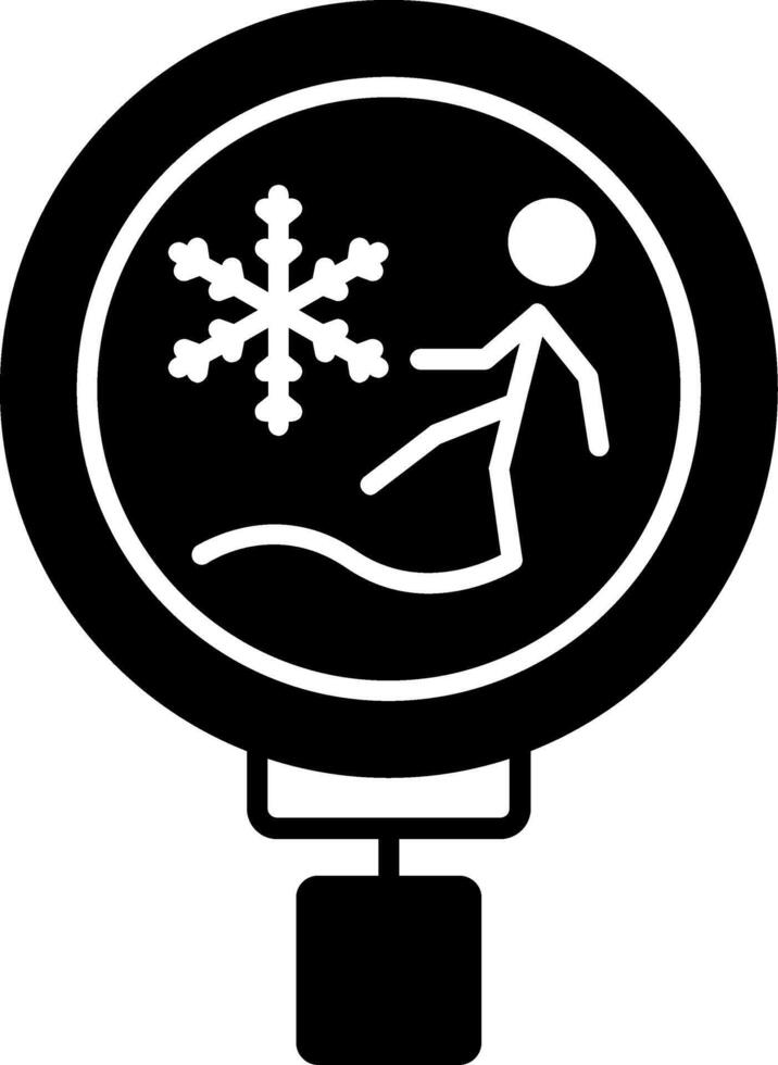 Watch for Ice Glyph Icon vector