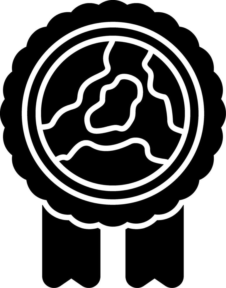 Earth Ribbon Glyph Icon vector