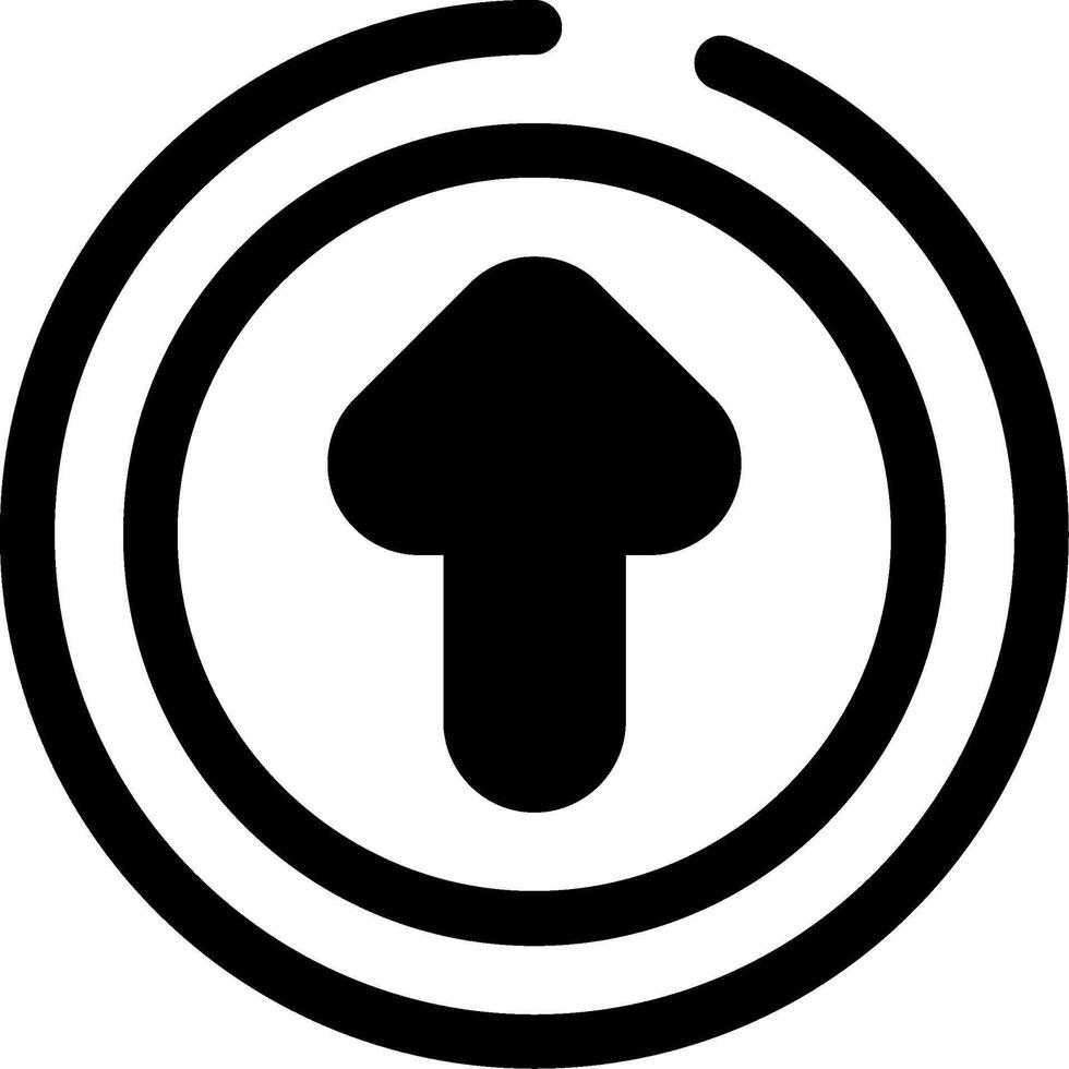 Up Arrow Glyph Icon vector