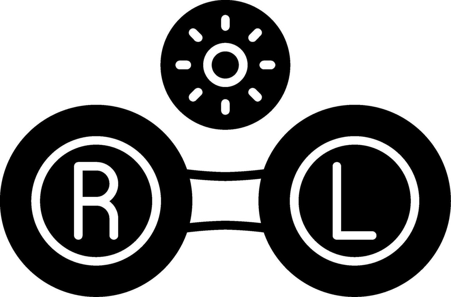 Vision Aid Glyph Icon vector