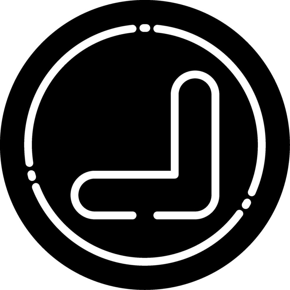 Arrowhead Down-Right Glyph Icon vector