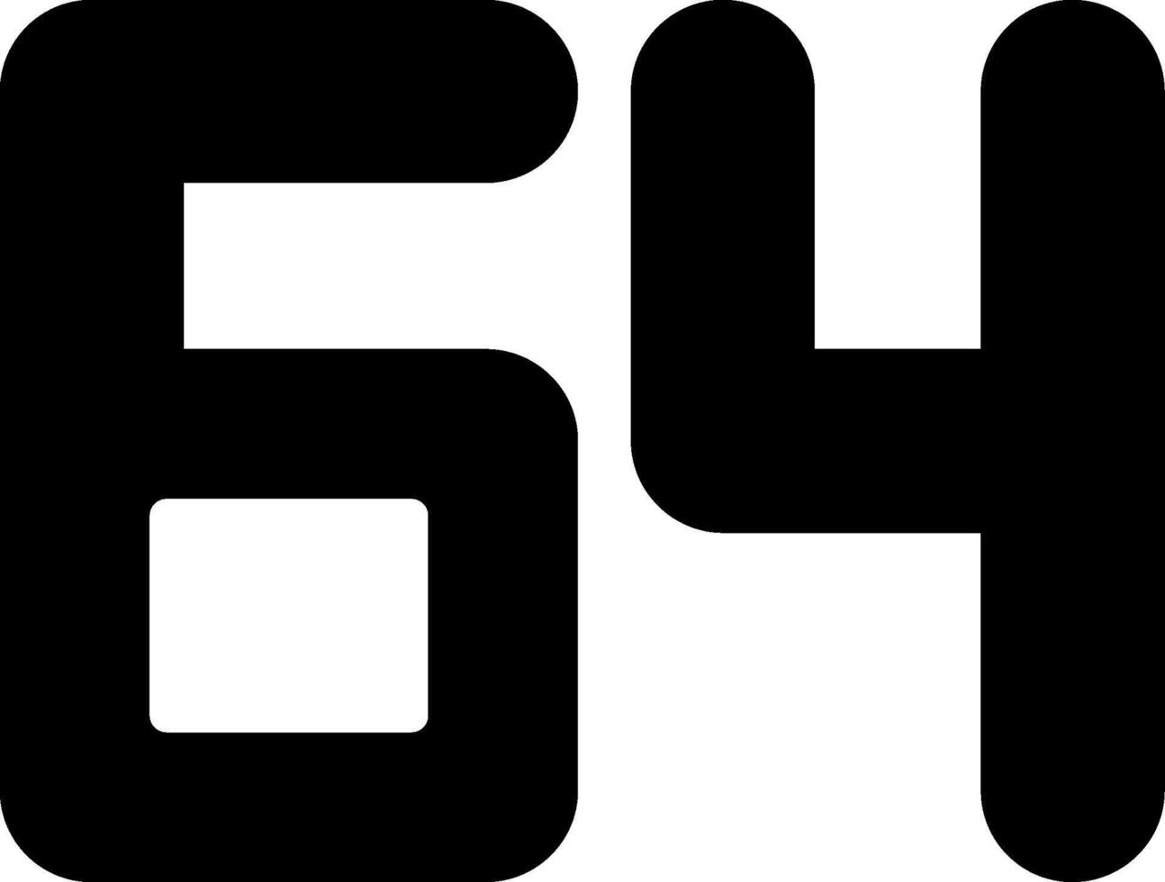 Sixty Four Glyph Icon vector