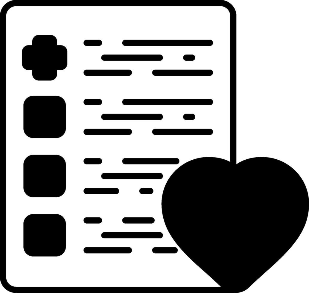 Health Checkup Glyph Icon vector