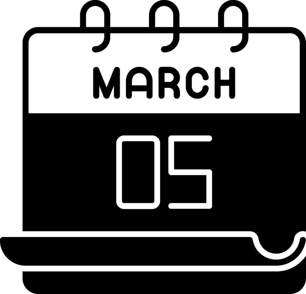 March 5 Icon vector