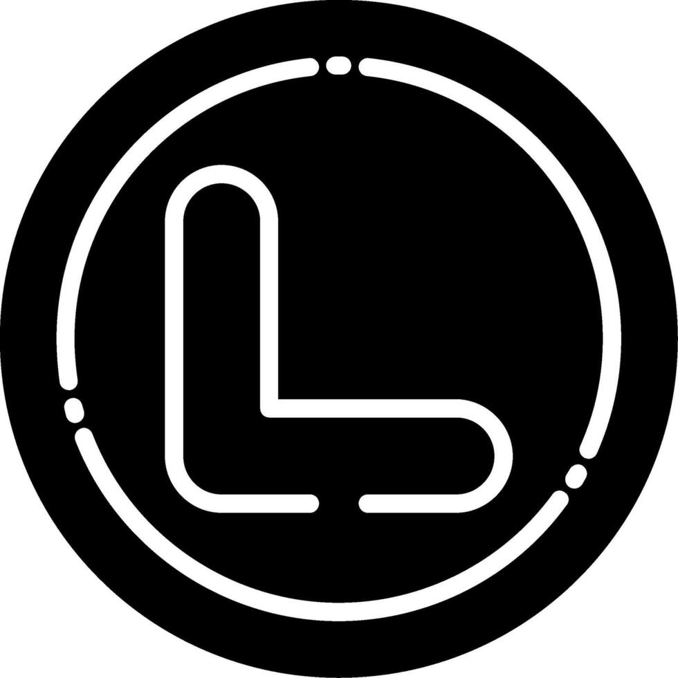 Arrowhead Down-Left Glyph Icon vector