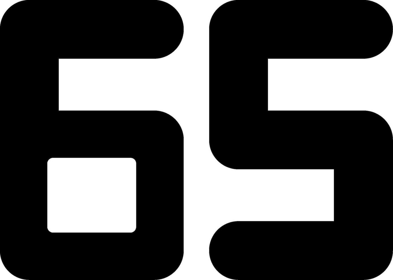 Sixty Five Glyph Icon vector