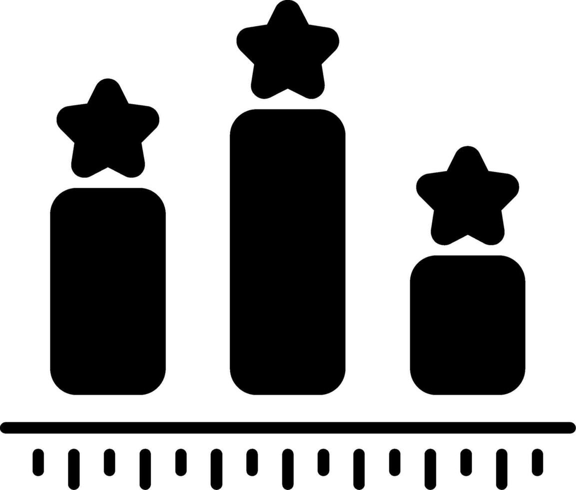 Star Ranking Glyph Icon vector