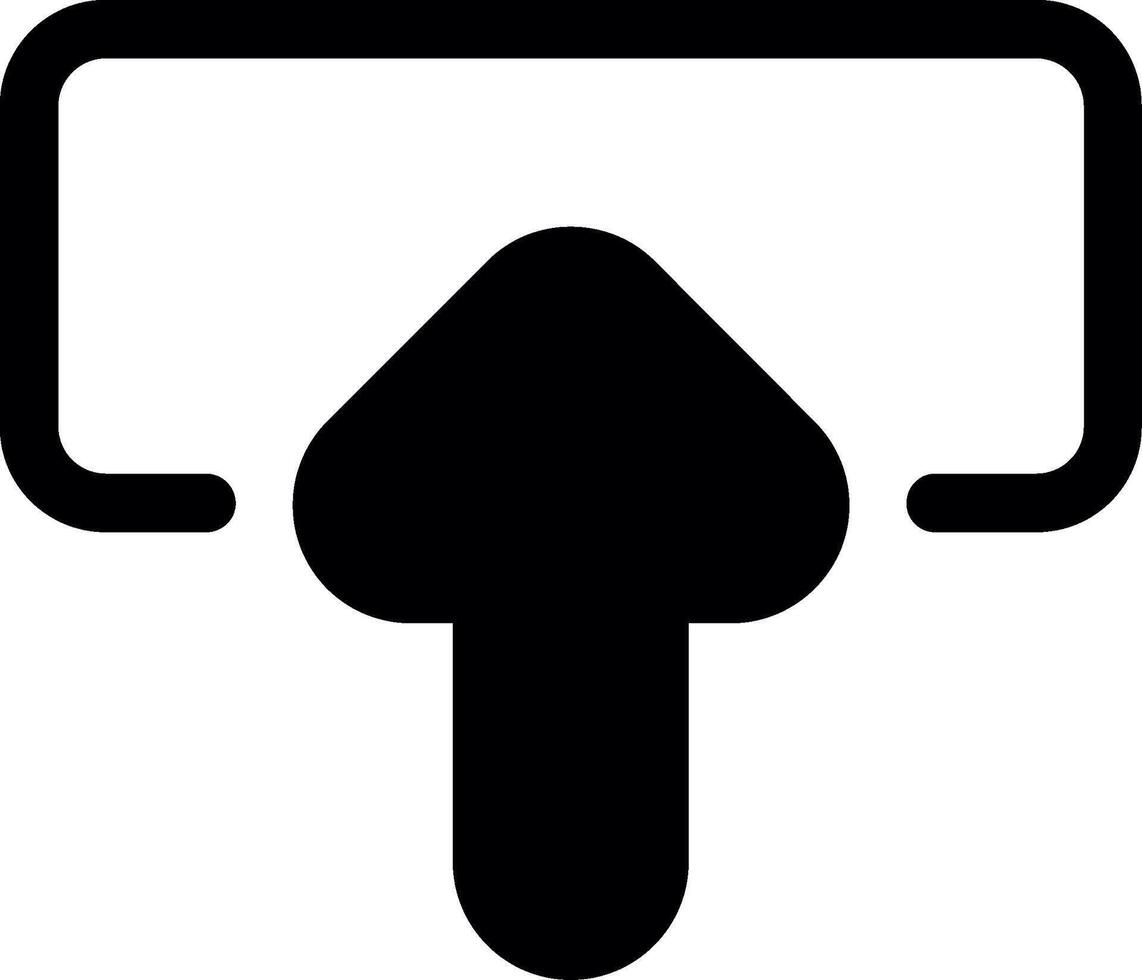 Upload Glyph Icon vector