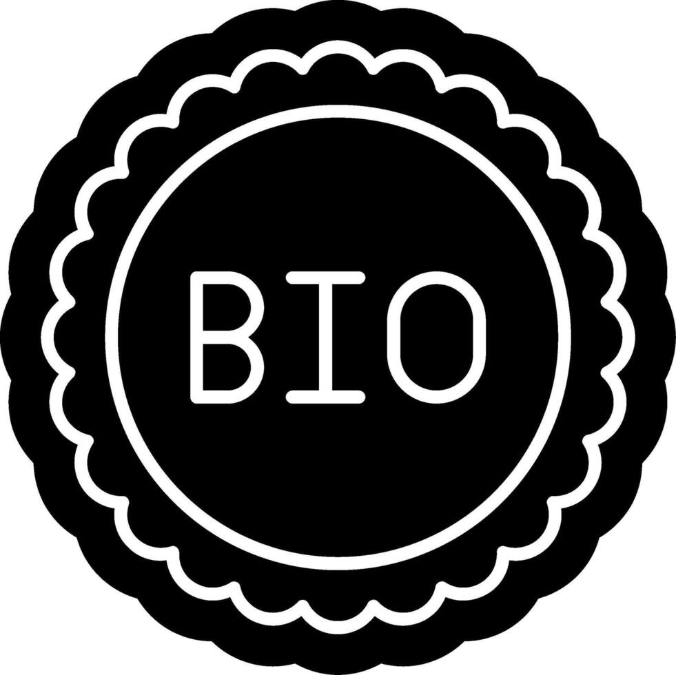 Bio Glyph Icon vector