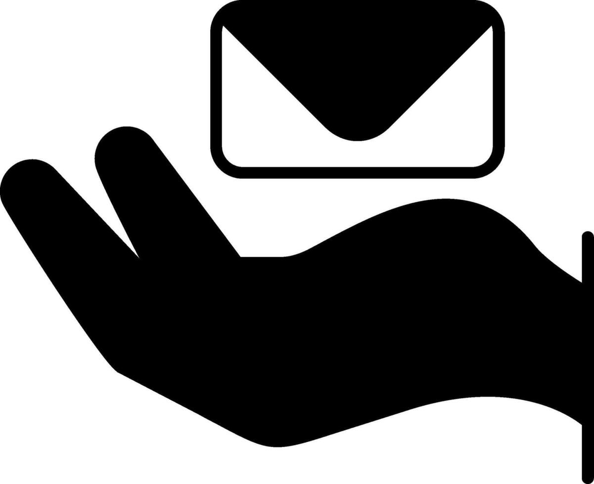 Email Assistance Glyph Icon vector