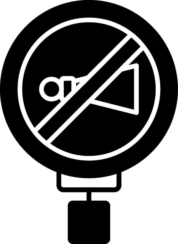 No Alarm Glyph Icon vector
