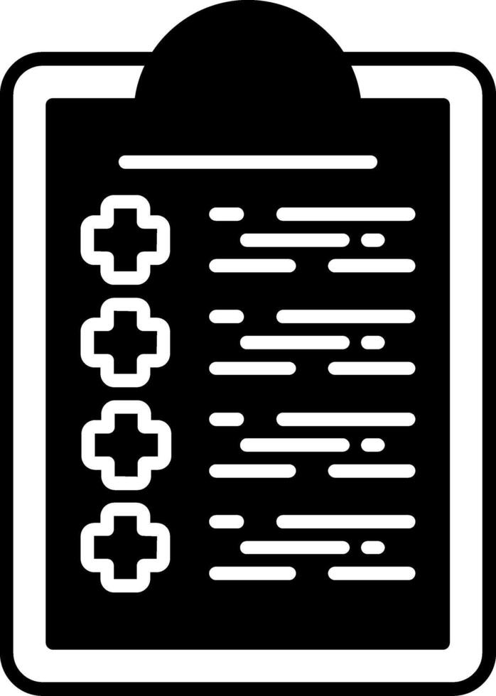 Health Record Glyph Icon vector