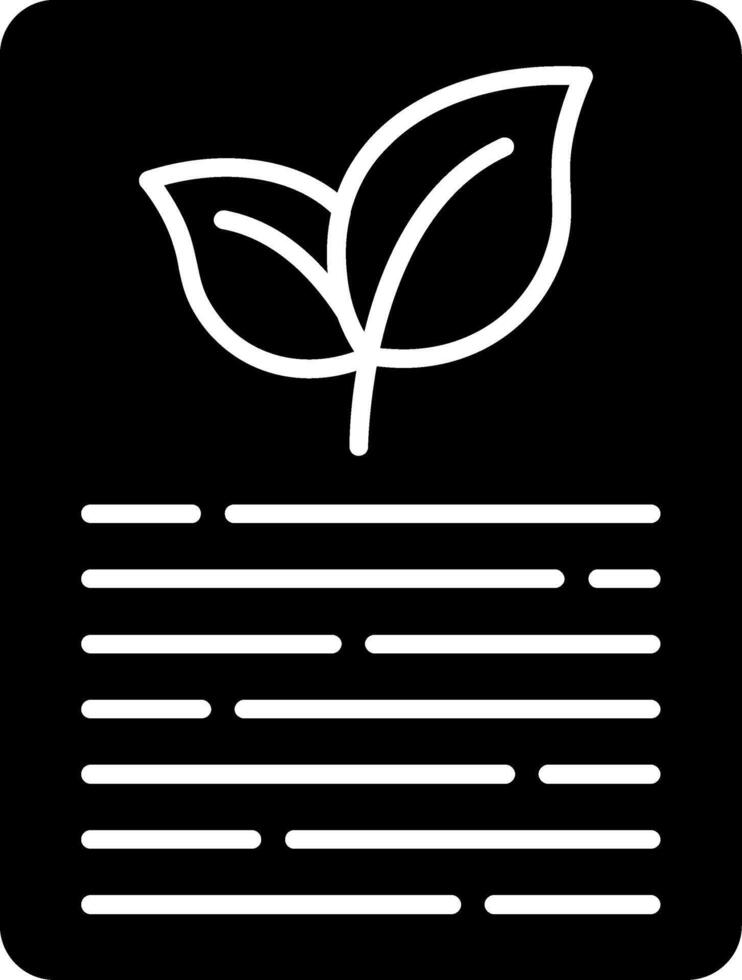 Eco Friendly Paper Glyph Icon vector