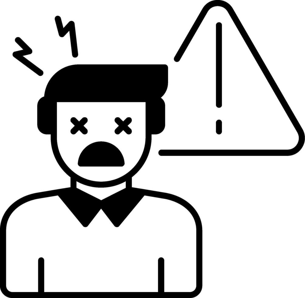Fear Management Glyph Icon vector