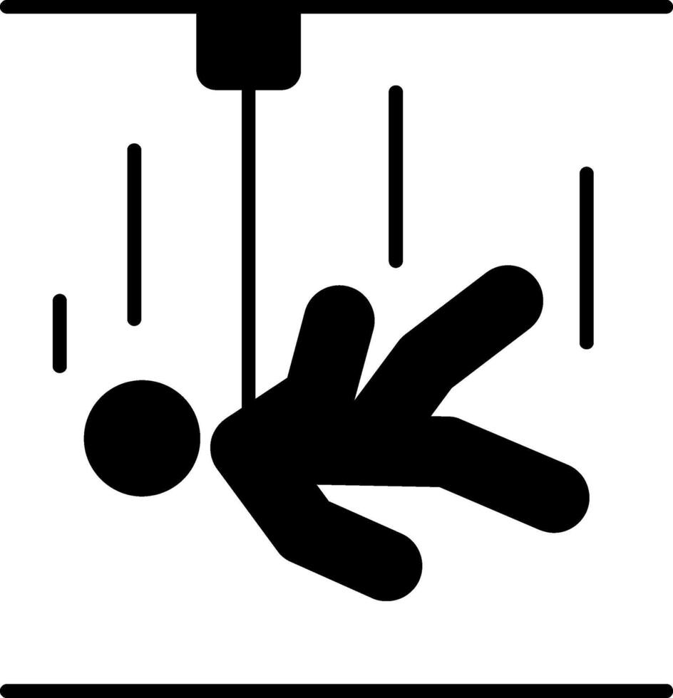 Fall Protection Glyph Icon vector