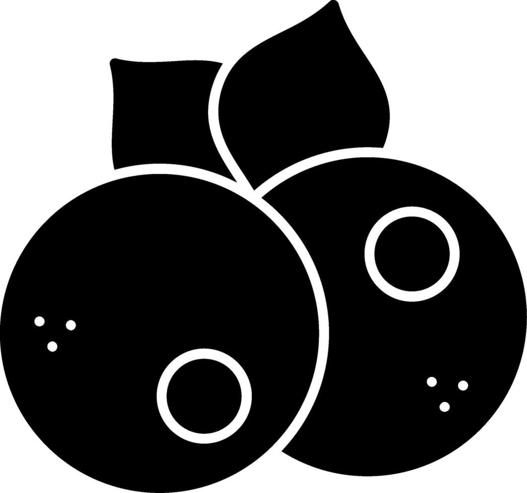 Sea Buckthorn Glyph Icon vector