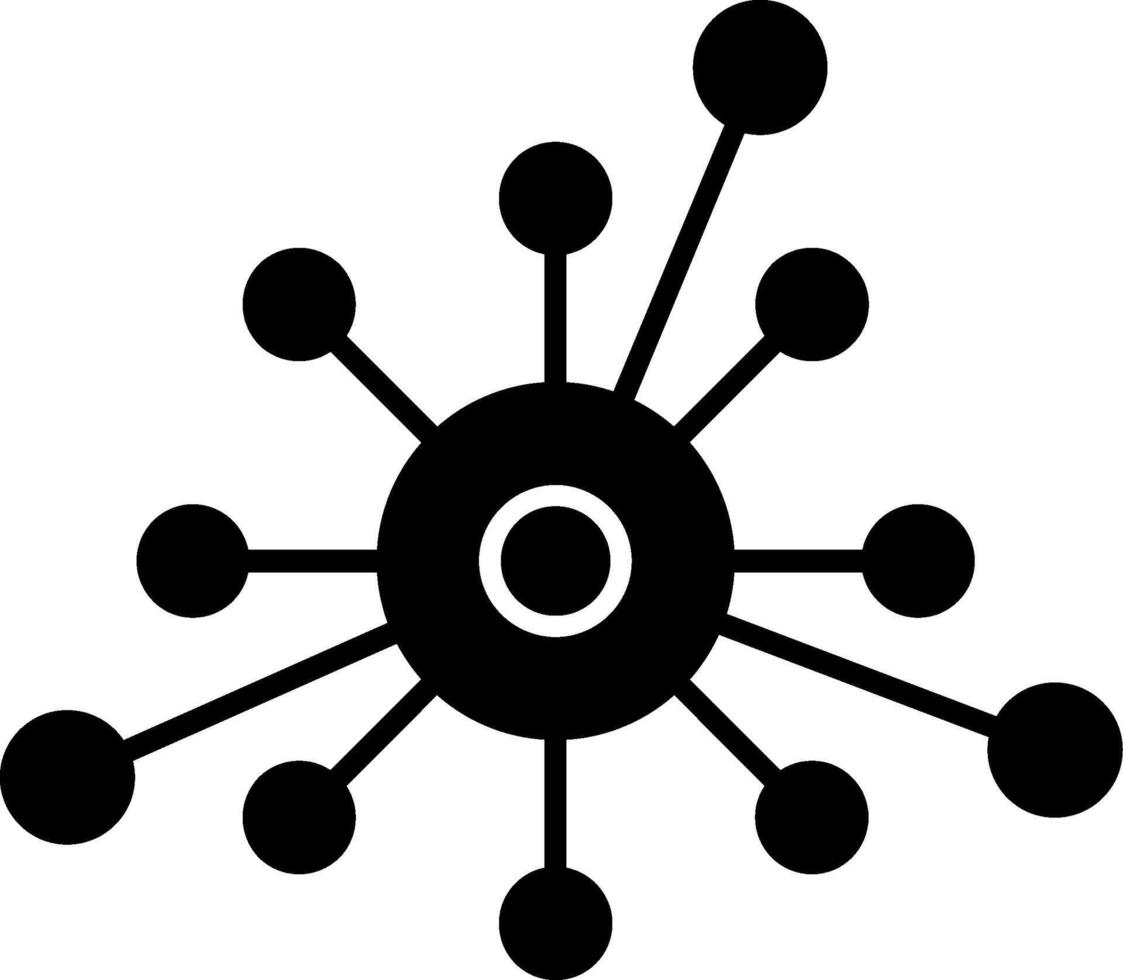 Nexus Glyph Icon vector