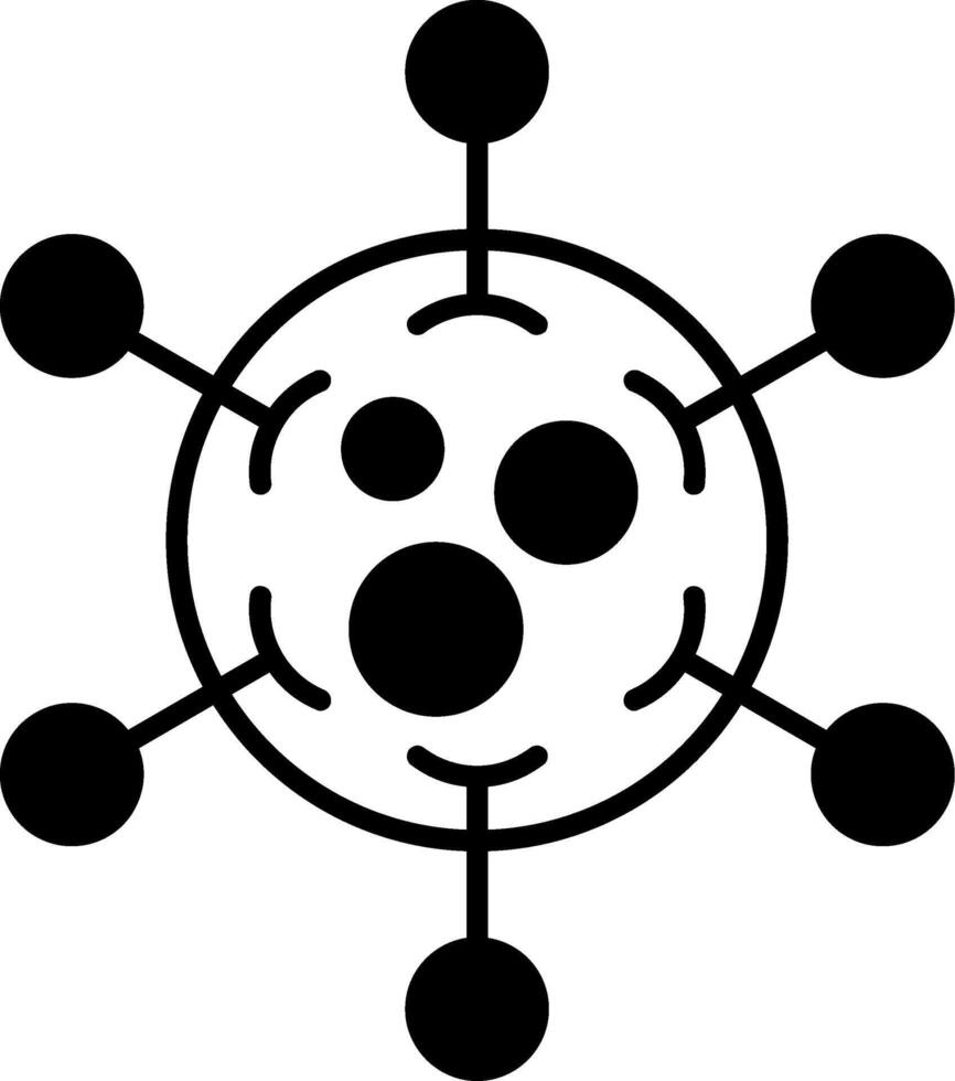 Virus Glyph Icon vector