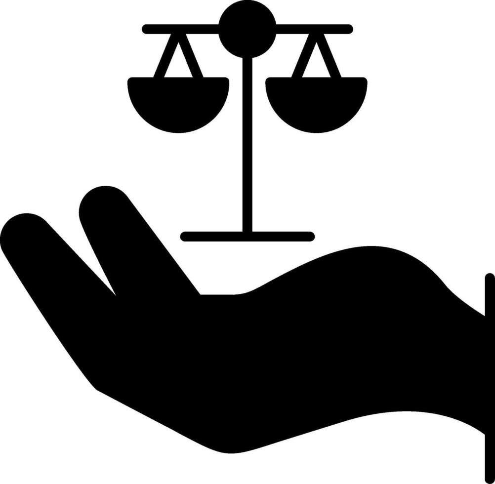 Legal Assistance Glyph Icon vector