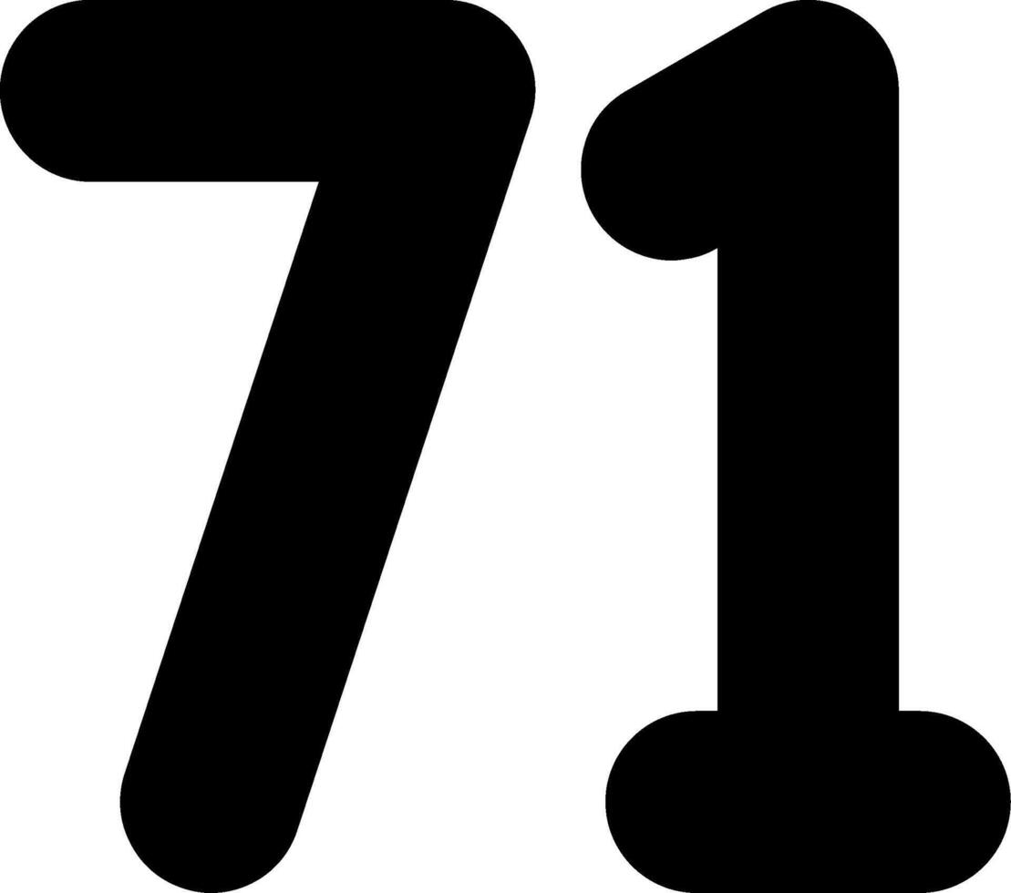 Seventy One Glyph Icon vector